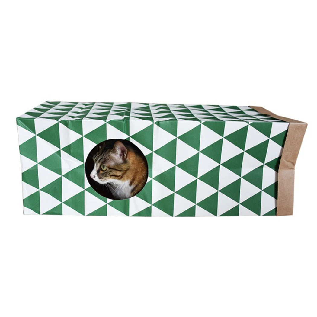 1 Piece Creative Interactive Kraft Paper Cat Tunnel House - Pet Toy & Supplies - Image 6