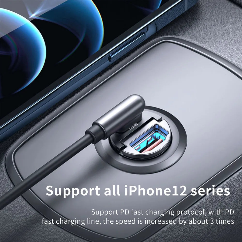 100W/200W QC3.0 PD Mini Car Charger 12-24V Lighter Fast Charging Car USB Type C Charger for Xiaomi Samsung Huawei iPhone Power - Image 4