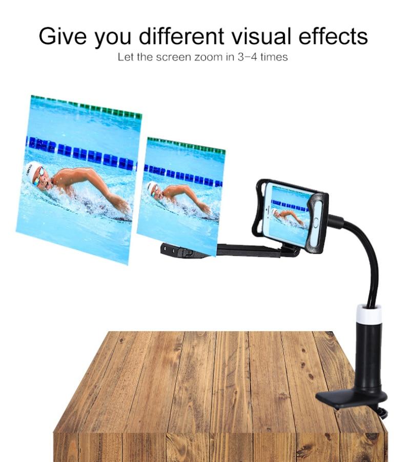 12 Mobile Phone HD Projection 3D Magnifier with Stand - Image 3