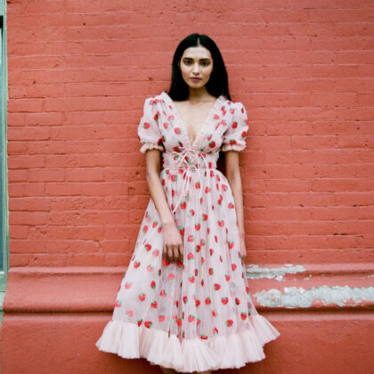 Cherry Mid Length Dress