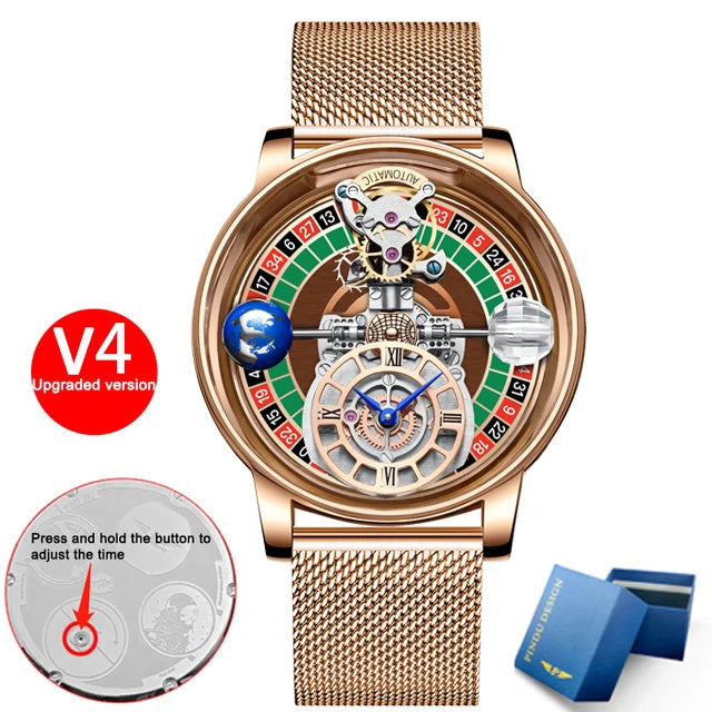 Montre Homme 2023 Gambling Disk PINDU DESIGN Mens Watches Top Brand Luxury Jacob&Co Astronomia Quartz Roulette Watch Baselworld - Image 2