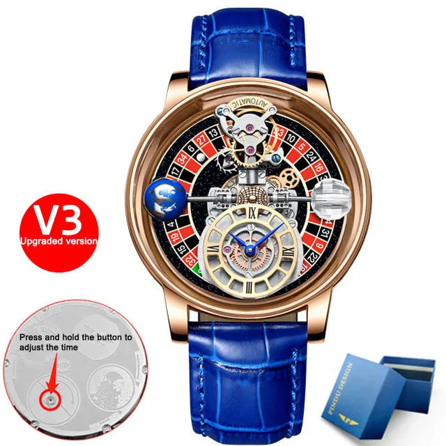 Montre Homme 2023 Gambling Disk PINDU DESIGN Mens Watches Top Brand Luxury Jacob&Co Astronomia Quartz Roulette Watch Baselworld - Image 11