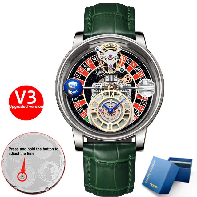 Montre Homme 2023 Gambling Disk PINDU DESIGN Mens Watches Top Brand Luxury Jacob&Co Astronomia Quartz Roulette Watch Baselworld - Image 13