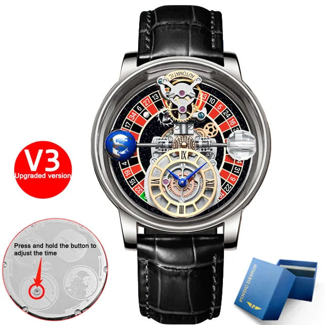 Montre Homme 2023 Gambling Disk PINDU DESIGN Mens Watches Top Brand Luxury Jacob&Co Astronomia Quartz Roulette Watch Baselworld - Image 14