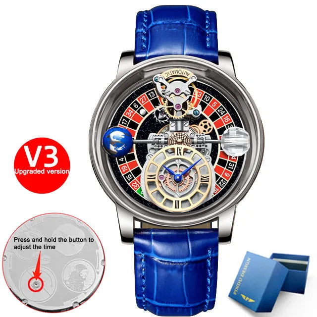 Montre Homme 2023 Gambling Disk PINDU DESIGN Mens Watches Top Brand Luxury Jacob&Co Astronomia Quartz Roulette Watch Baselworld - Image 15
