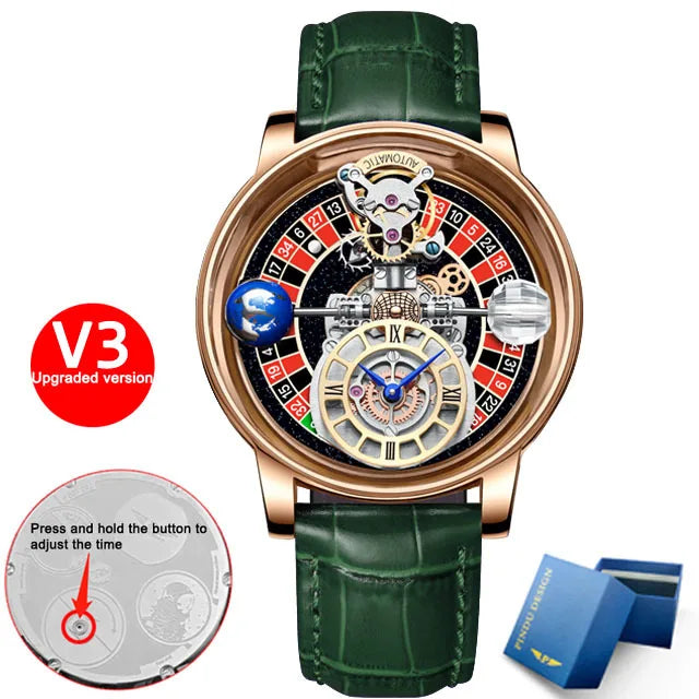 Montre Homme 2023 Gambling Disk PINDU DESIGN Mens Watches Top Brand Luxury Jacob&Co Astronomia Quartz Roulette Watch Baselworld - Image 16