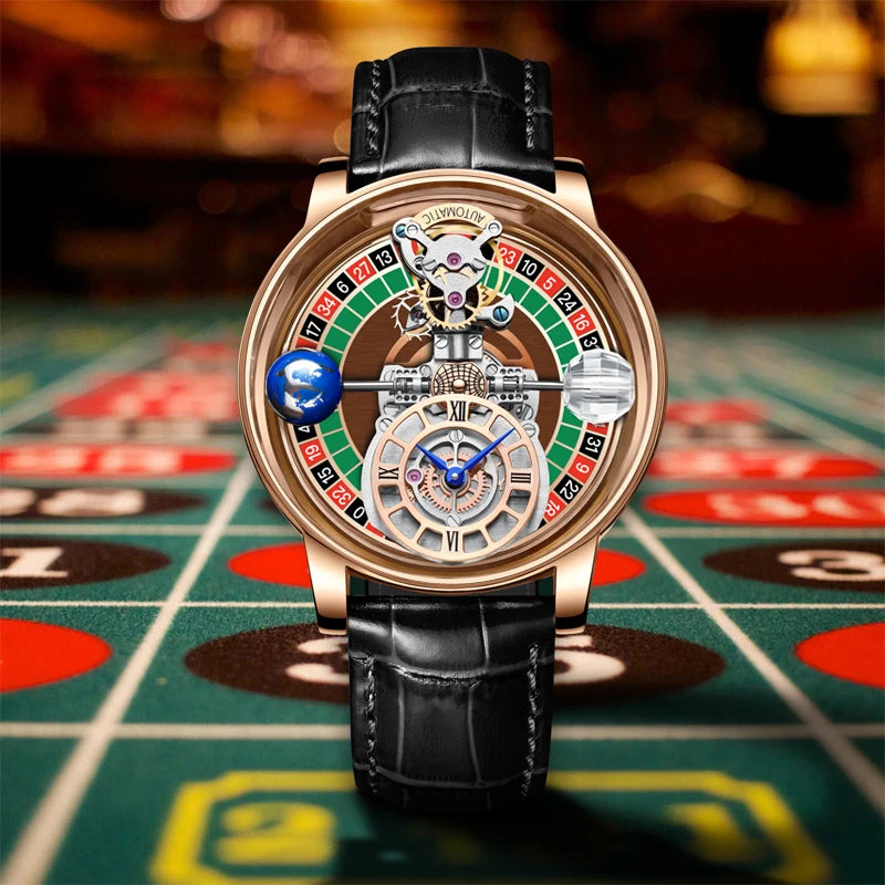 Montre Homme 2023 Gambling Disk PINDU DESIGN Mens Watches Top Brand Luxury Jacob&Co Astronomia Quartz Roulette Watch Baselworld - Image 3