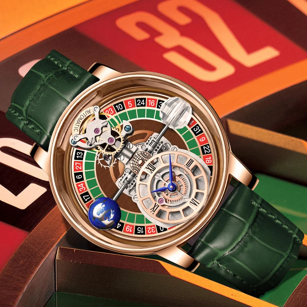 Montre Homme 2023 Gambling Disk PINDU DESIGN Mens Watches Top Brand Luxury Jacob&Co Astronomia Quartz Roulette Watch Baselworld - Image 4