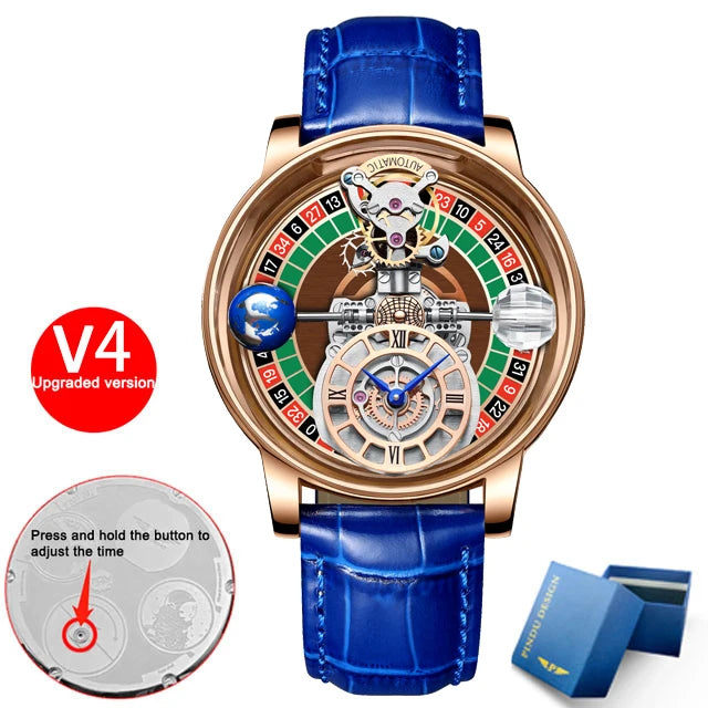 Montre Homme 2023 Gambling Disk PINDU DESIGN Mens Watches Top Brand Luxury Jacob&Co Astronomia Quartz Roulette Watch Baselworld - Image 9