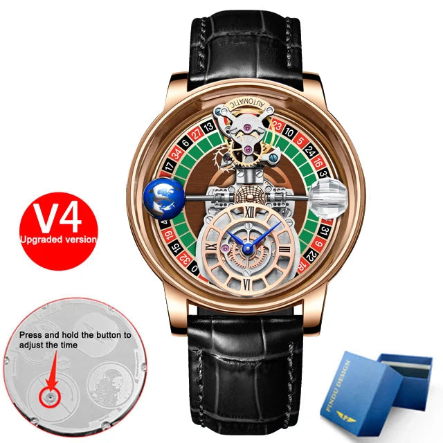 Montre Homme 2023 Gambling Disk PINDU DESIGN Mens Watches Top Brand Luxury Jacob&Co Astronomia Quartz Roulette Watch Baselworld - Image 10