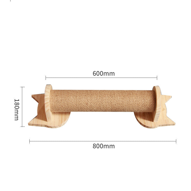 Solid Wood Wall-Mounted Cat Climbing Frame - Pet Accessories - Image 4