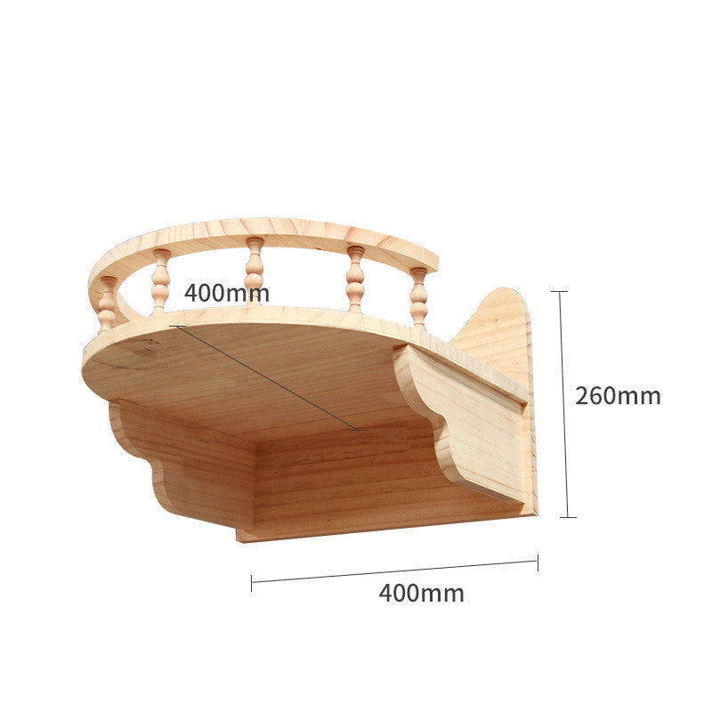Solid Wood Wall-Mounted Cat Climbing Frame - Pet Accessories - Image 10