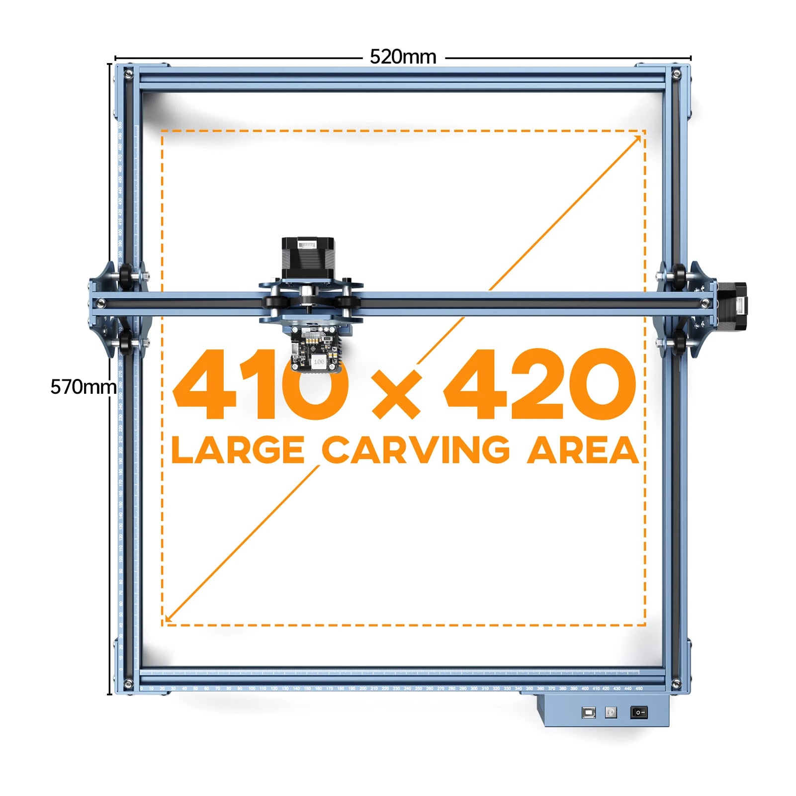 SCULPFUN S9 90W Effect Laser Engraving Machine Ultra-thin Laser Beam Shaping Technology Acrylic Engraver Cut Machine 410x420mm - Image 2