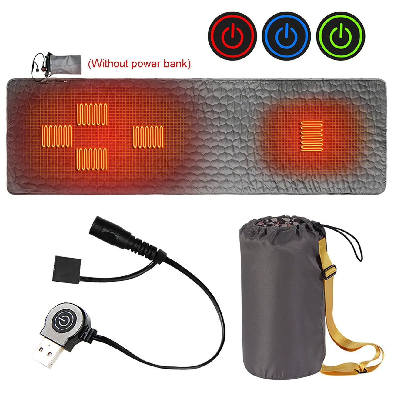 USB Heating Sleeping Mattress - Thermal Mat for Camping | Self-Heating Sleeping Bag | Camping Equipment